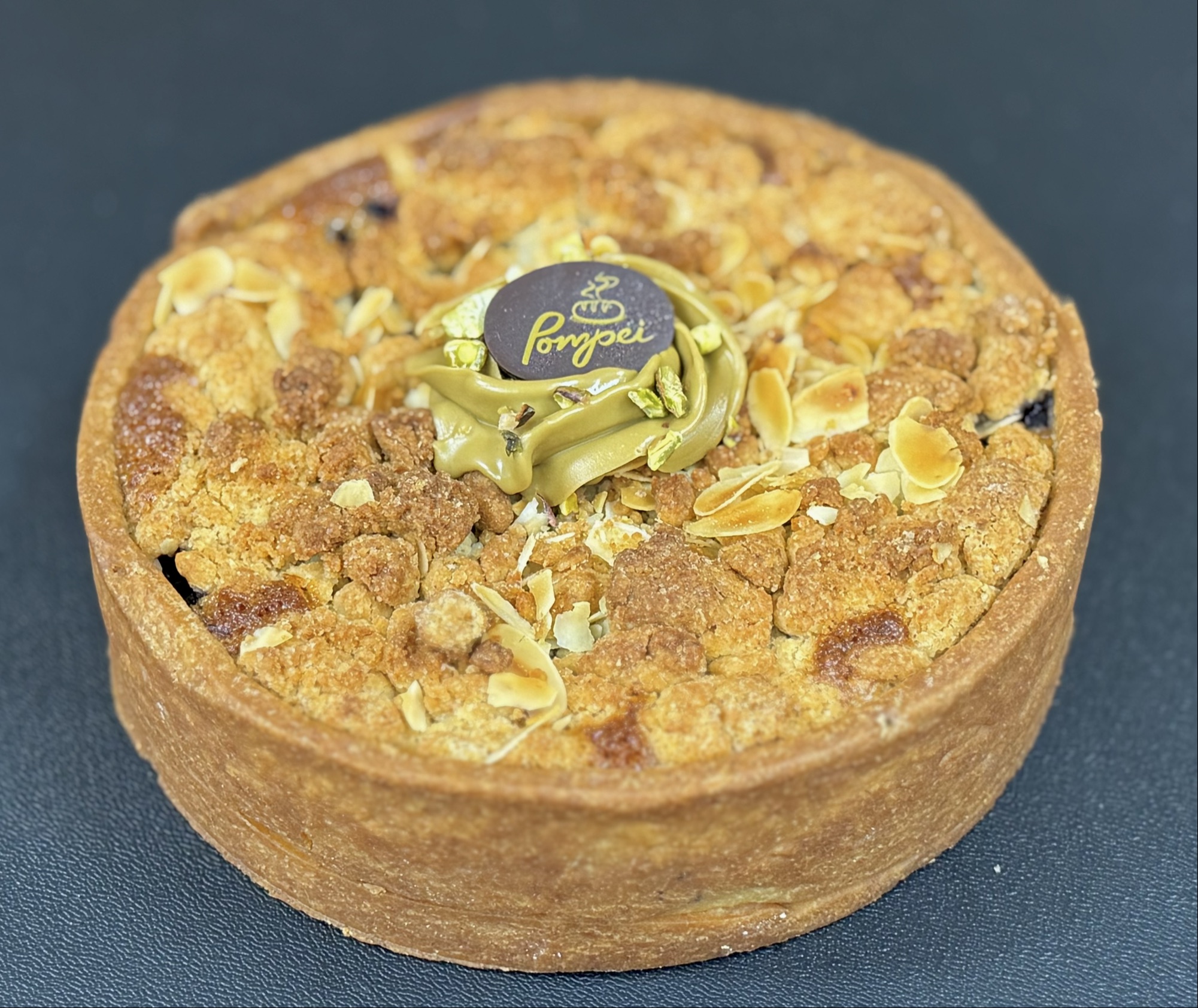 Blåbær/pistacie tærte