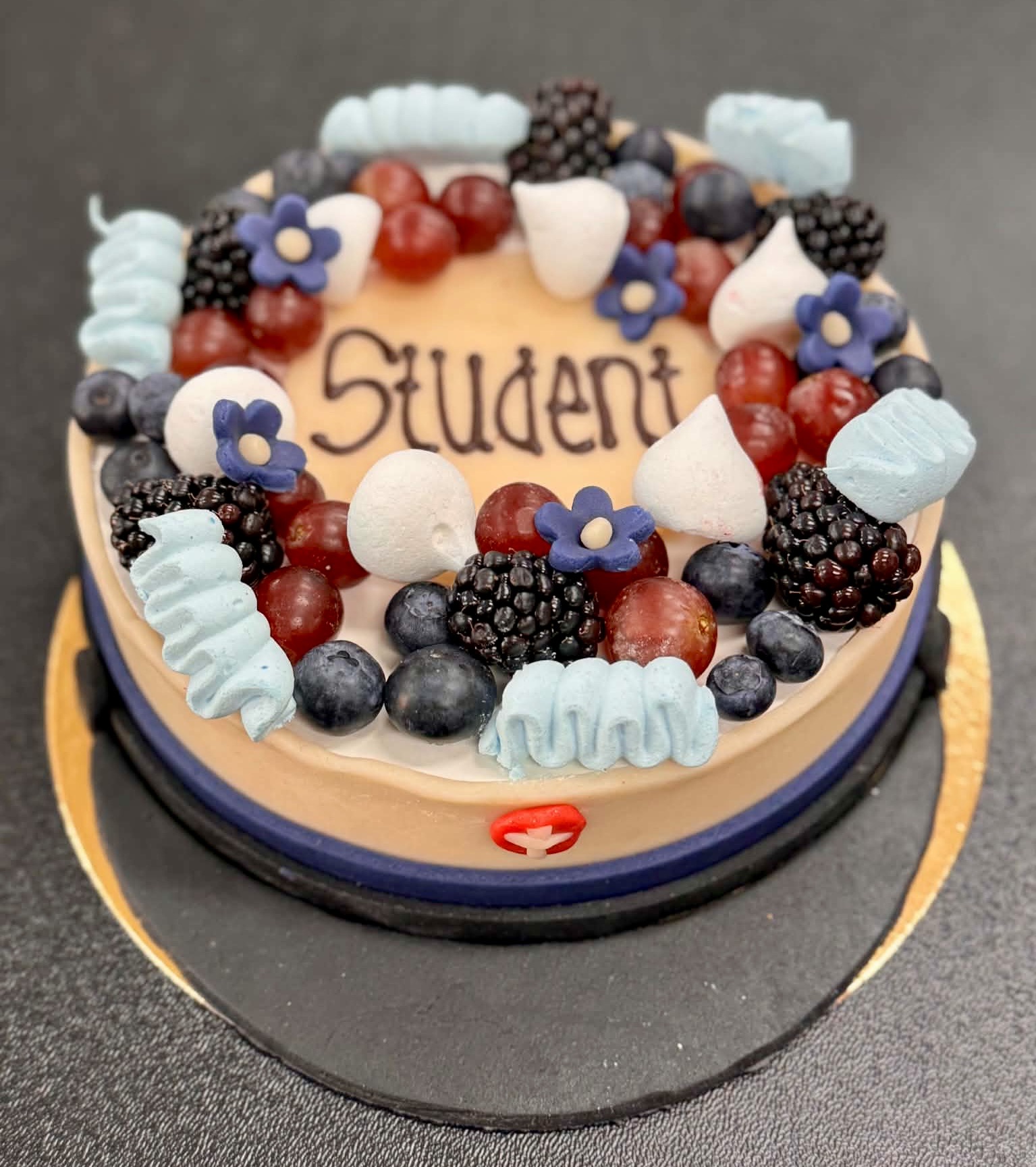 Blå Studenterkage til 6-7 personer